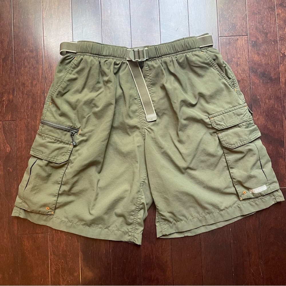 Columbia Men’s Cargo Utility Hiking Shorts Size M Olive Green